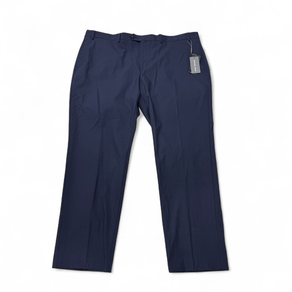 Michael Kors Marvin Navy Blue Classic Fit 4 Way Stretch Dress Pants 42 x 30 NWT - Picture 1 of 14